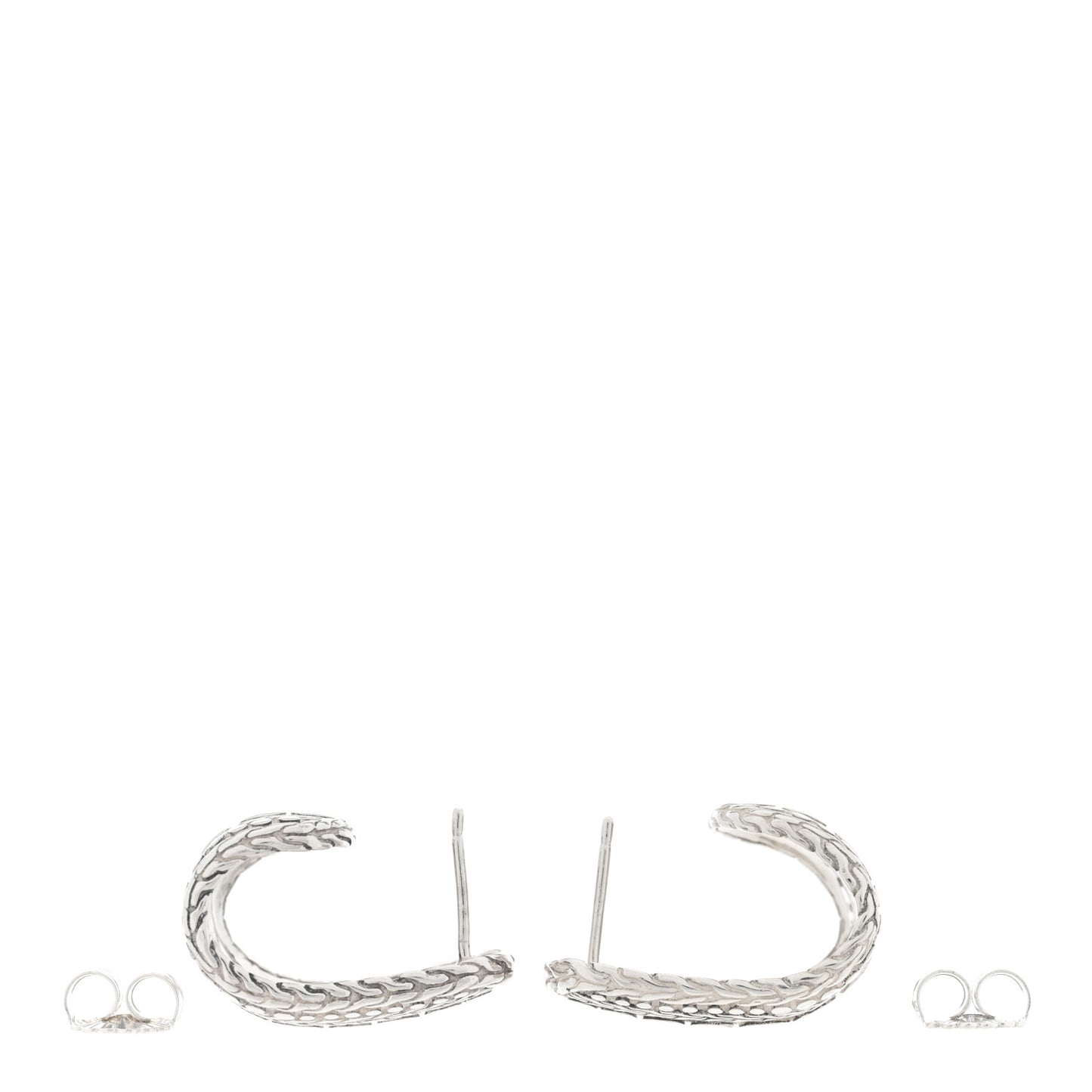 Sterling Silver Dot Nuansa J Hoop Earrings