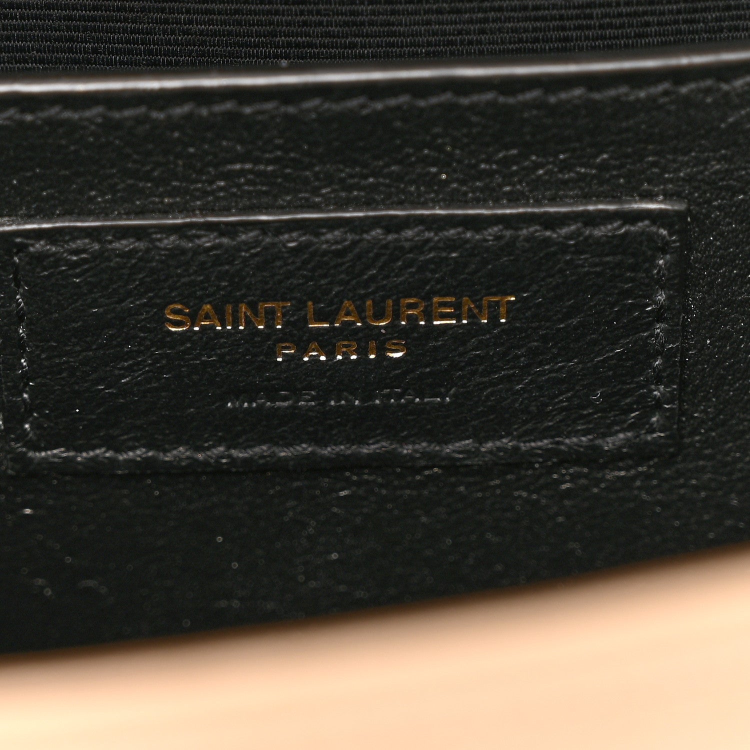 Saint Laurent Calfskin Crocodile Embossed Medium Classic Monogram Kate Tassel Satchel Dark Beige 6 of 11