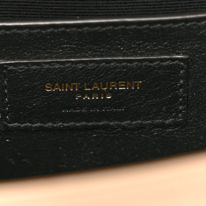 Saint Laurent Calfskin Crocodile Embossed Medium Classic Monogram Kate Tassel Satchel Dark Beige 6 of 11