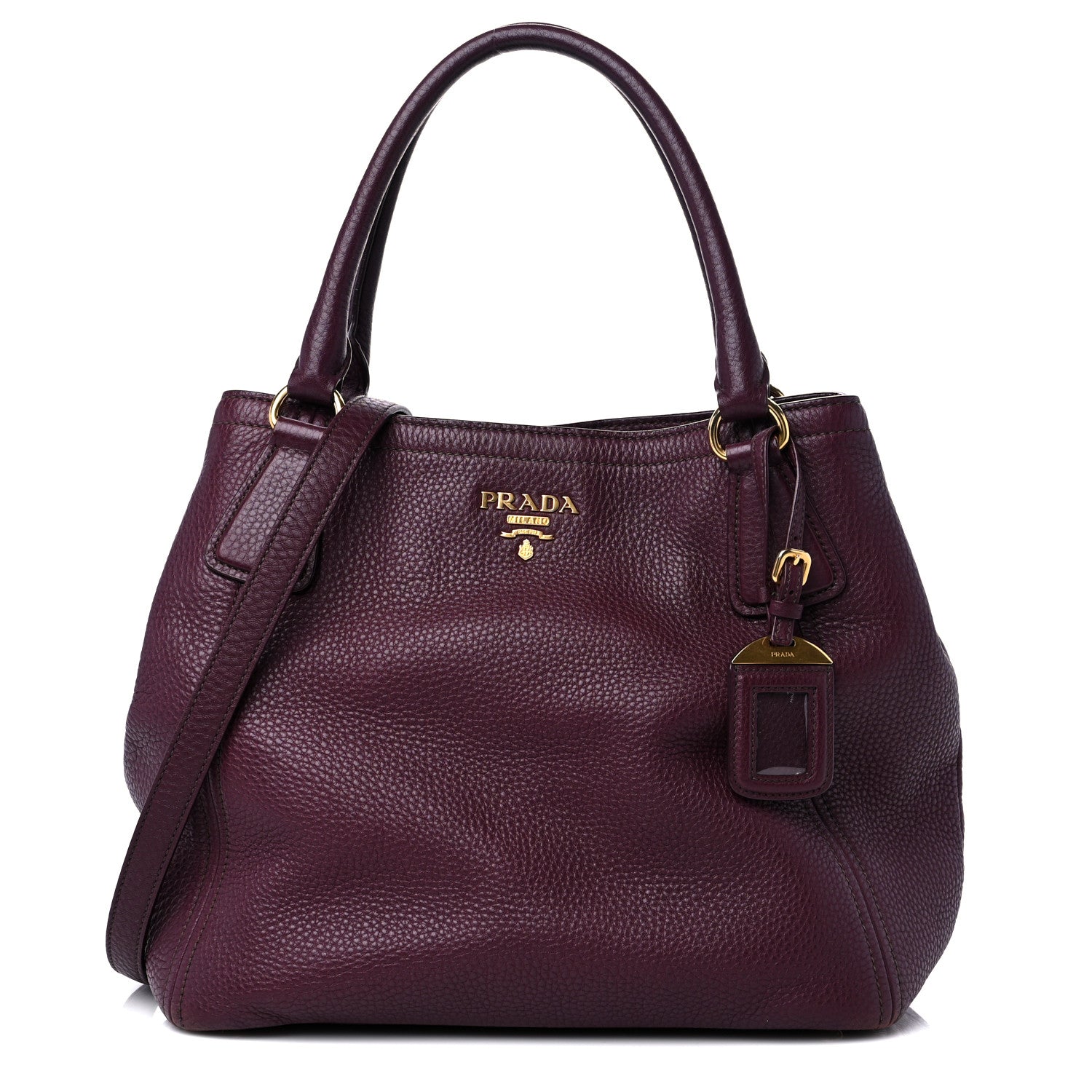 Prada Vitello Daino Tote Granato 1 of 12