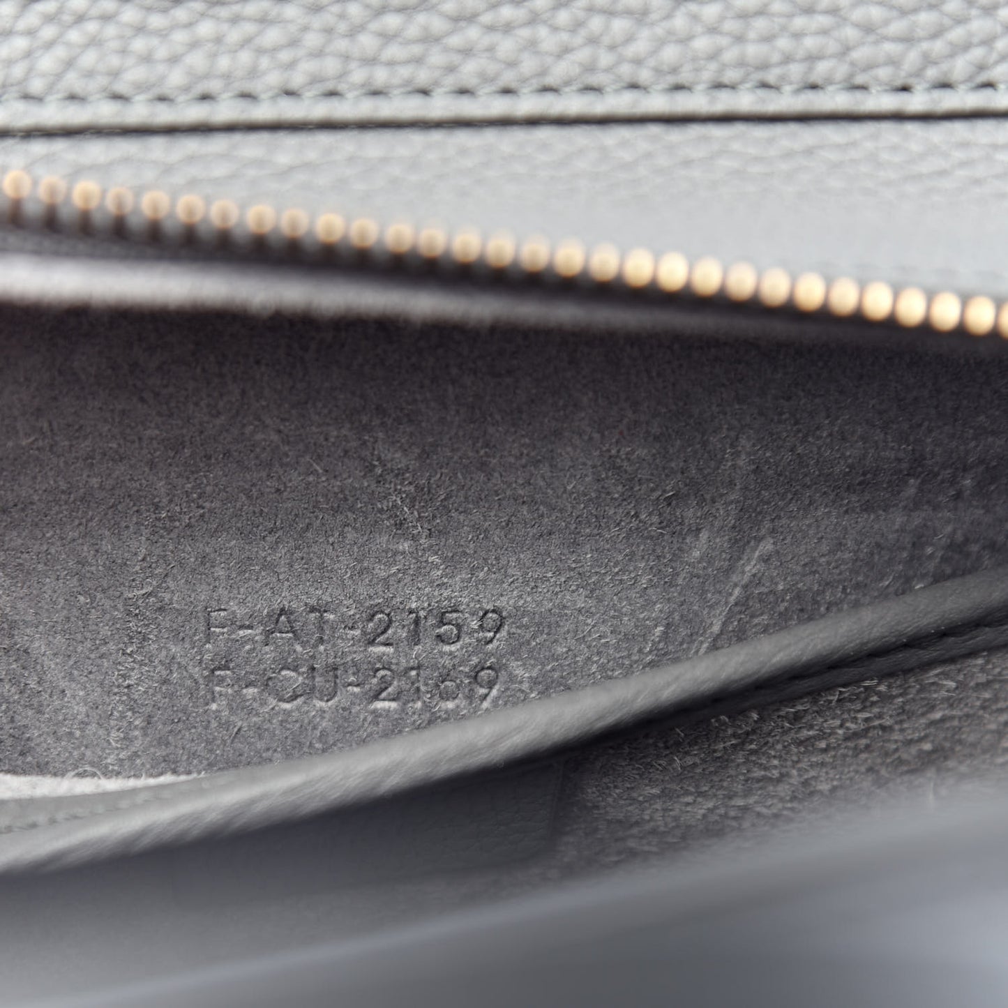 Drummed Calfskin Nano Luggage Kohl