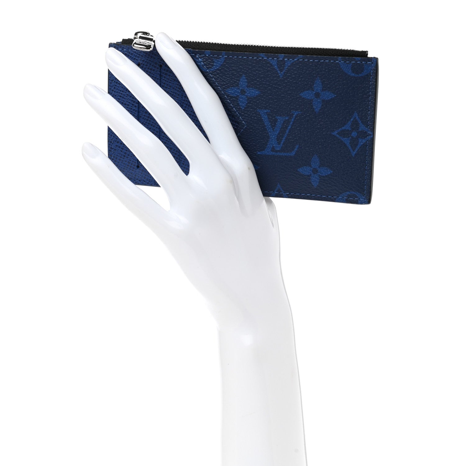 Louis Vuitton Monogram Taiga Coin Card Holder Cobalt 2 of 7