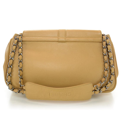 Chanel Caviar Mademoiselle Lock Accordion Flap Beige 3 of 9