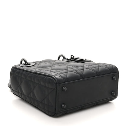 Christian Dior Ultra Matte Calfskin Cannage Mini Lady Dior Black 4 of 10