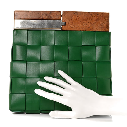 Bottega Veneta Nappa Intrecciato The Snap Clutch Racing Green 3 of 18