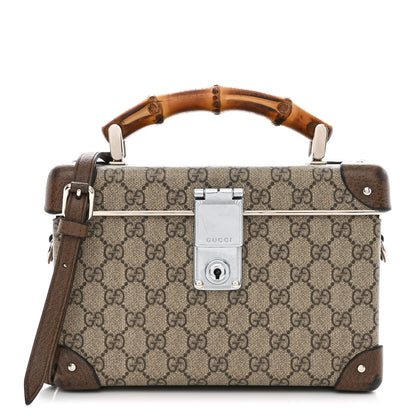 Gucci GG Supreme Monogram Globe-Trotter Beauty Case Brown 1 of 13
