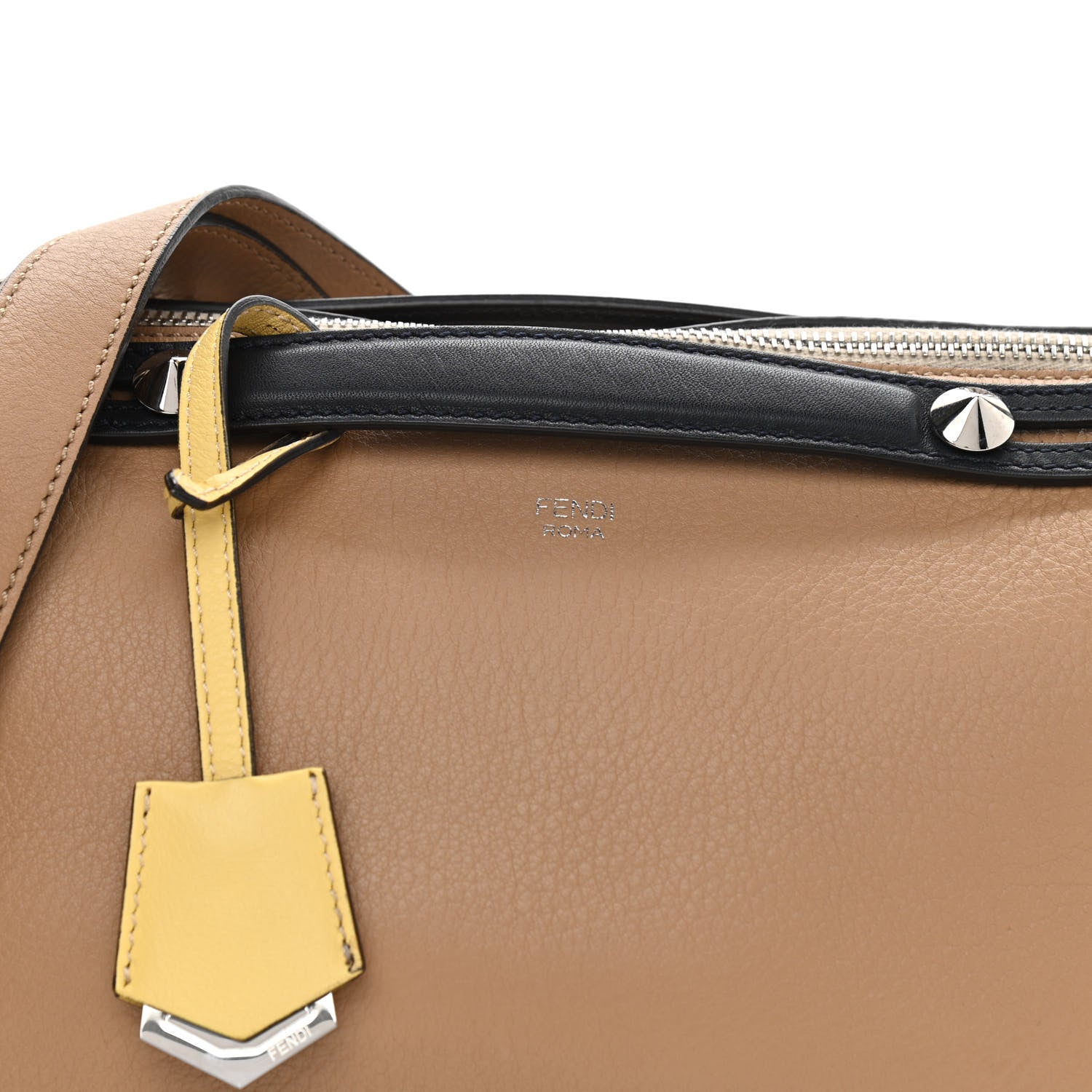 Fendi Vitello Dolce 4 Color Medium By The Way Boston Bag Sand Grano Multicolor 9 of 11