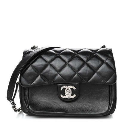Chanel Aged Calfskin Quilted Express Zip Around Flap Black 1 of 4