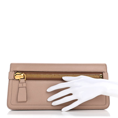 Tom Ford Grained Calfskin Jennifer Clutch Beige 2 of 7