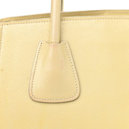 Prada Saffiano Vernice Crystal Studded Tote Talco 9 of 11