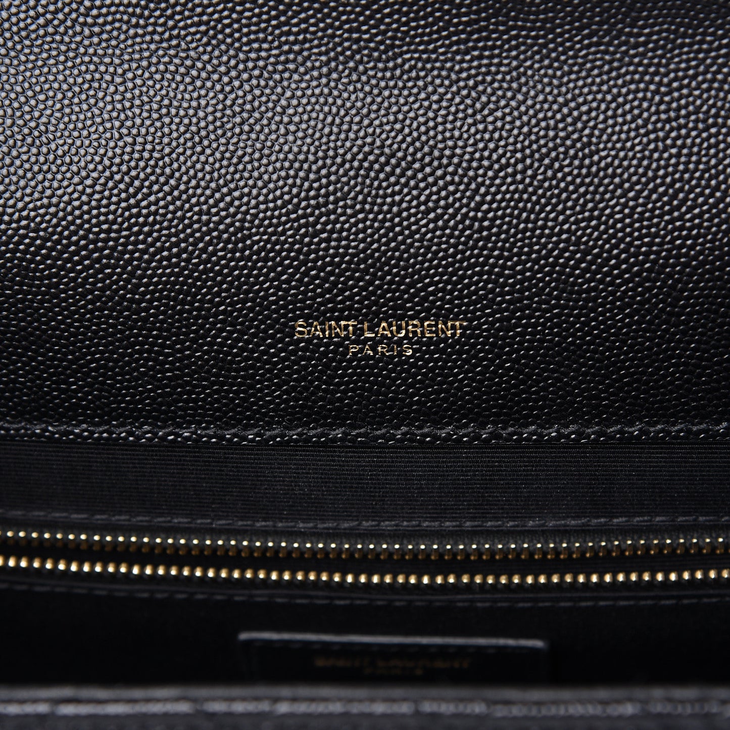 Grain De Poudre Textured Mixed Matelasse Large Triquilt Monogram Satchel Black