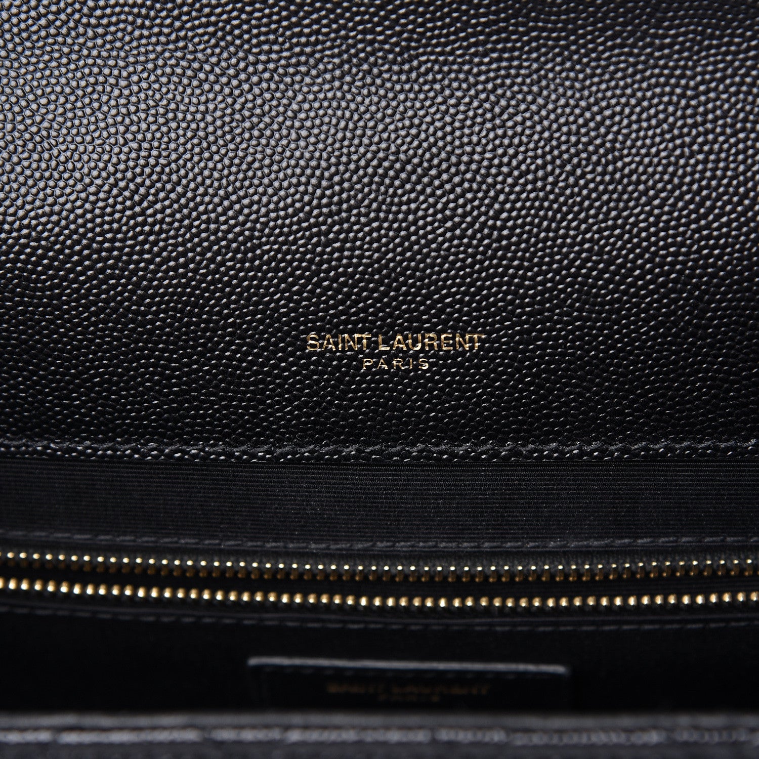 Saint Laurent Grain De Poudre Textured Mixed Matelasse Large Triquilt Monogram Satchel Black 6 of 14