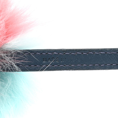 Fendi Fox Fur Shiny Nappa F is Fendi Bi-Color Pom Pom Bag Charm Bigne Macaron 3 of 4