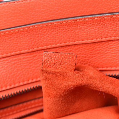 Celine Drummed Calfskin Mini Luggage Vermillion 7 of 10