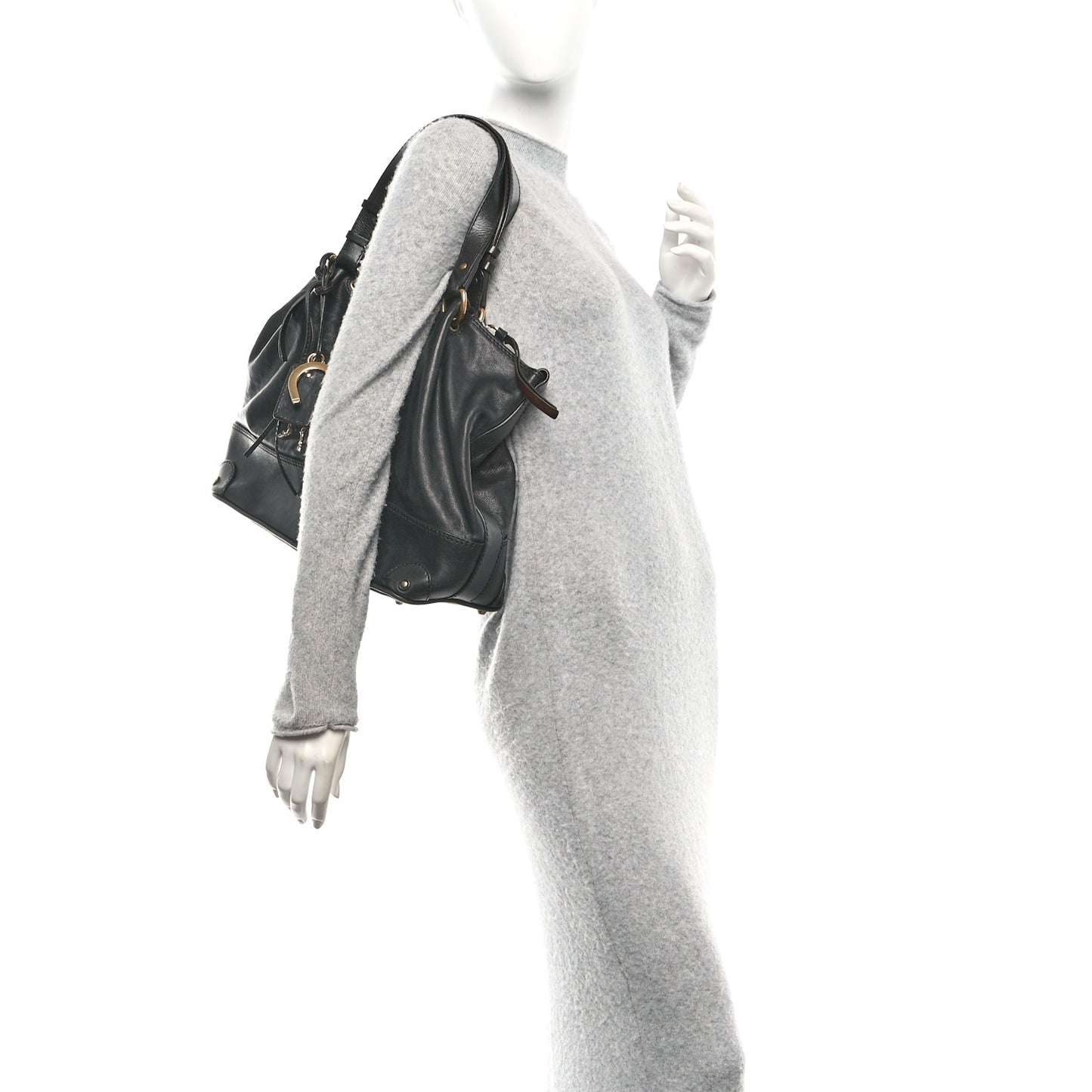Goatskin Large Kerala Bag Black