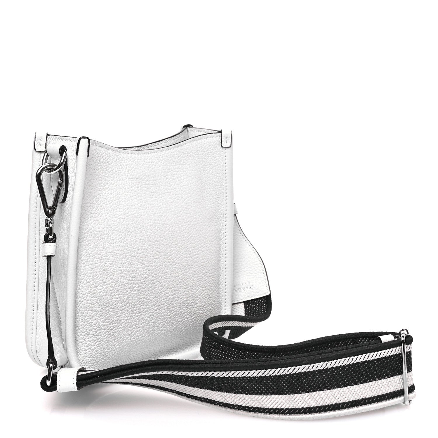 Prada Vitello Daino Soft Mini Hobo Messenger Bag White 3 of 11