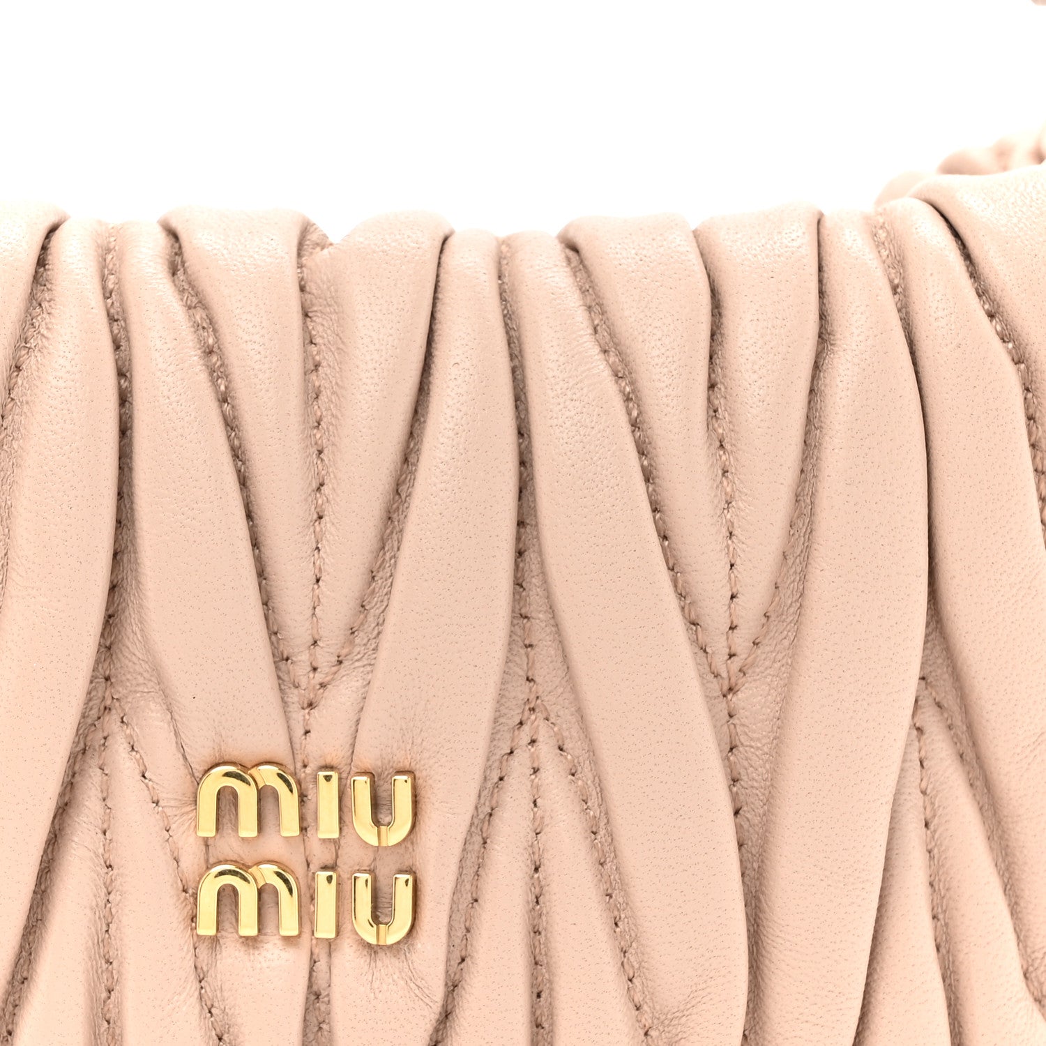 Miu Miu Nappa Matelasse Pouch Powder Pink 7 of 9