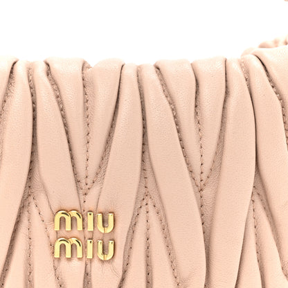 Miu Miu Nappa Matelasse Pouch Powder Pink 7 of 9