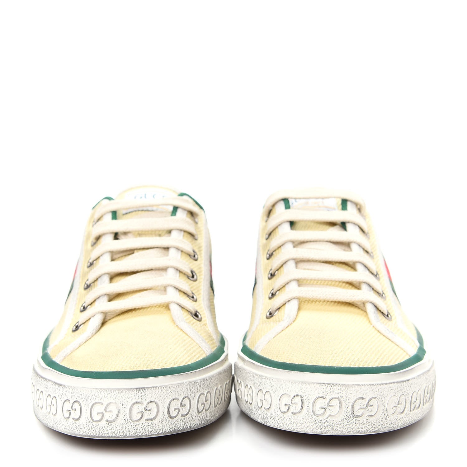 Gucci Canvas Web Womens 1977 Tennis Sneakers 39.5 Burro Mystic White 2 of 10