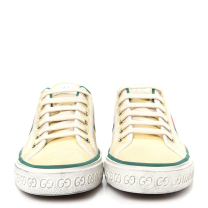 Gucci Canvas Web Womens 1977 Tennis Sneakers 39.5 Burro Mystic White 2 of 10