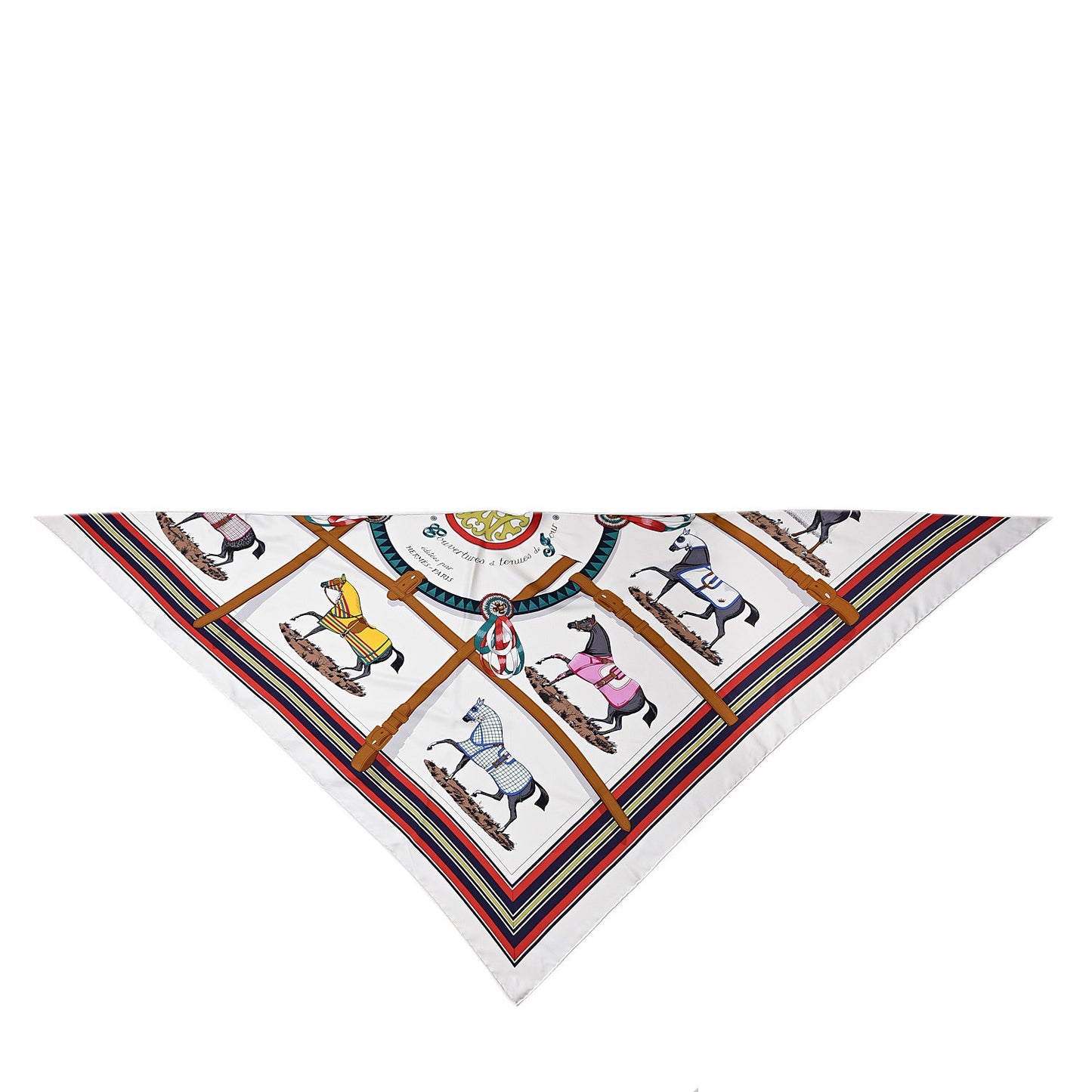 Silk Couvertures Et Tenue Giant Pointe Triangle Scarf Blanc Rouge Vert