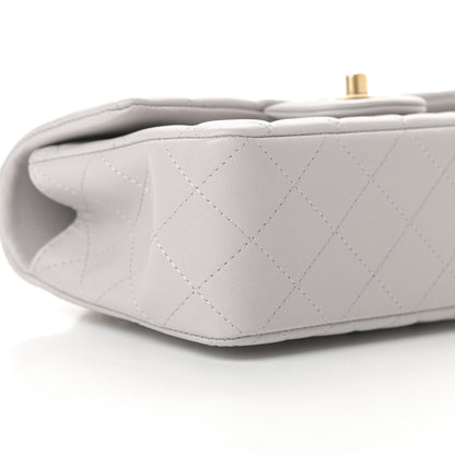 Chanel Lambskin Quilted Mini Top Handle Rectangular Flap Grey 9 of 11