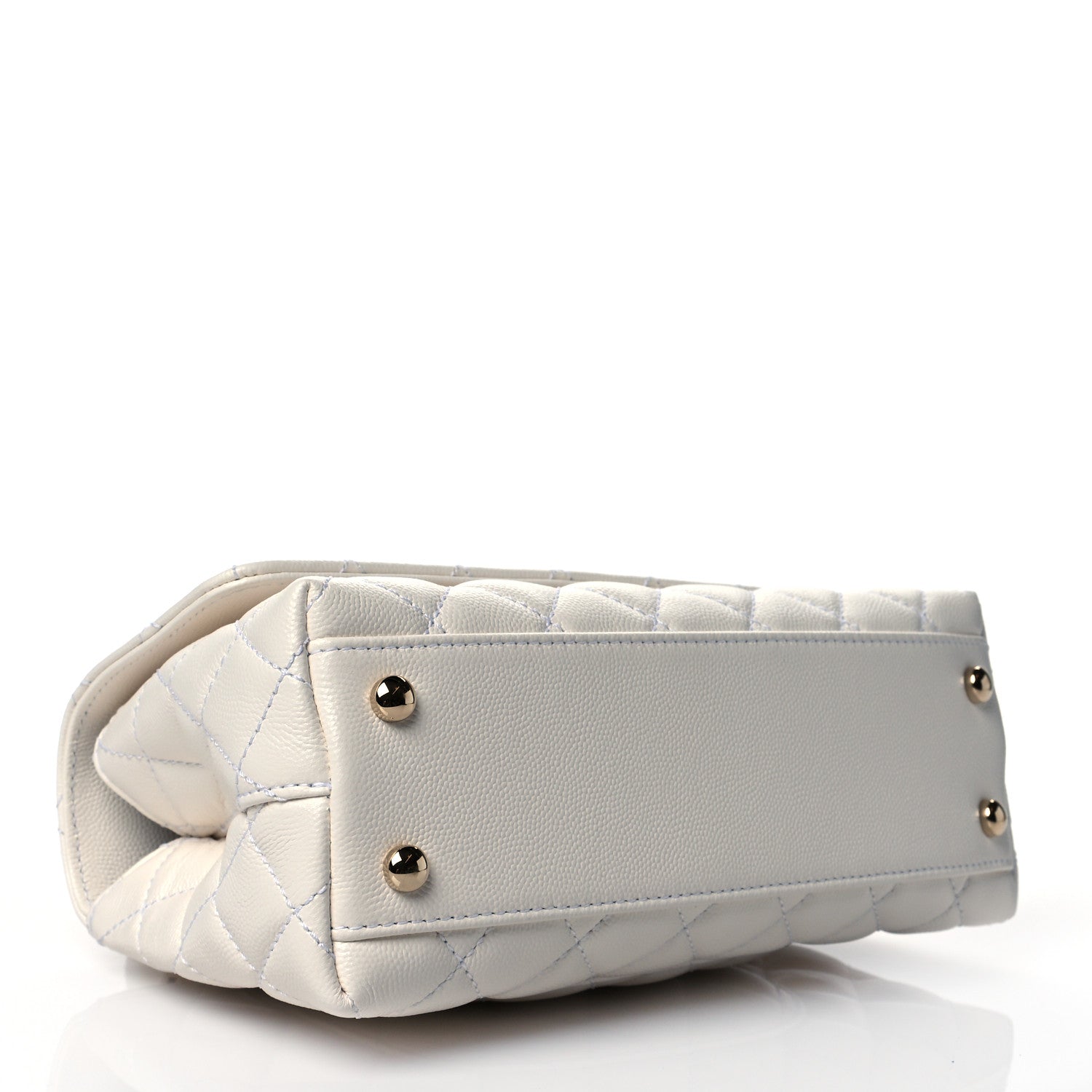 Chanel Caviar Quilted Mini Coco Handle Flap White 4 of 11