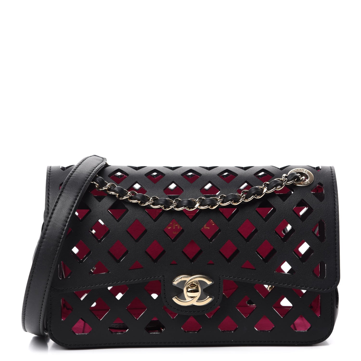 Chanel Lambskin Small Sea Through Flap Black 3 of 15