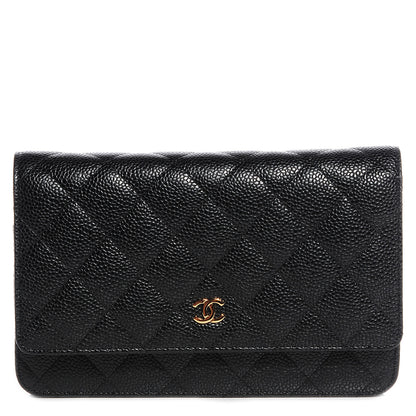 Chanel Caviar Quilted Wallet On Chain WOC Black 1 of 10