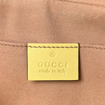 Gucci Calfskin Matelasse Small GG Marmont Chain Shoulder Bag Banana 8 of 11