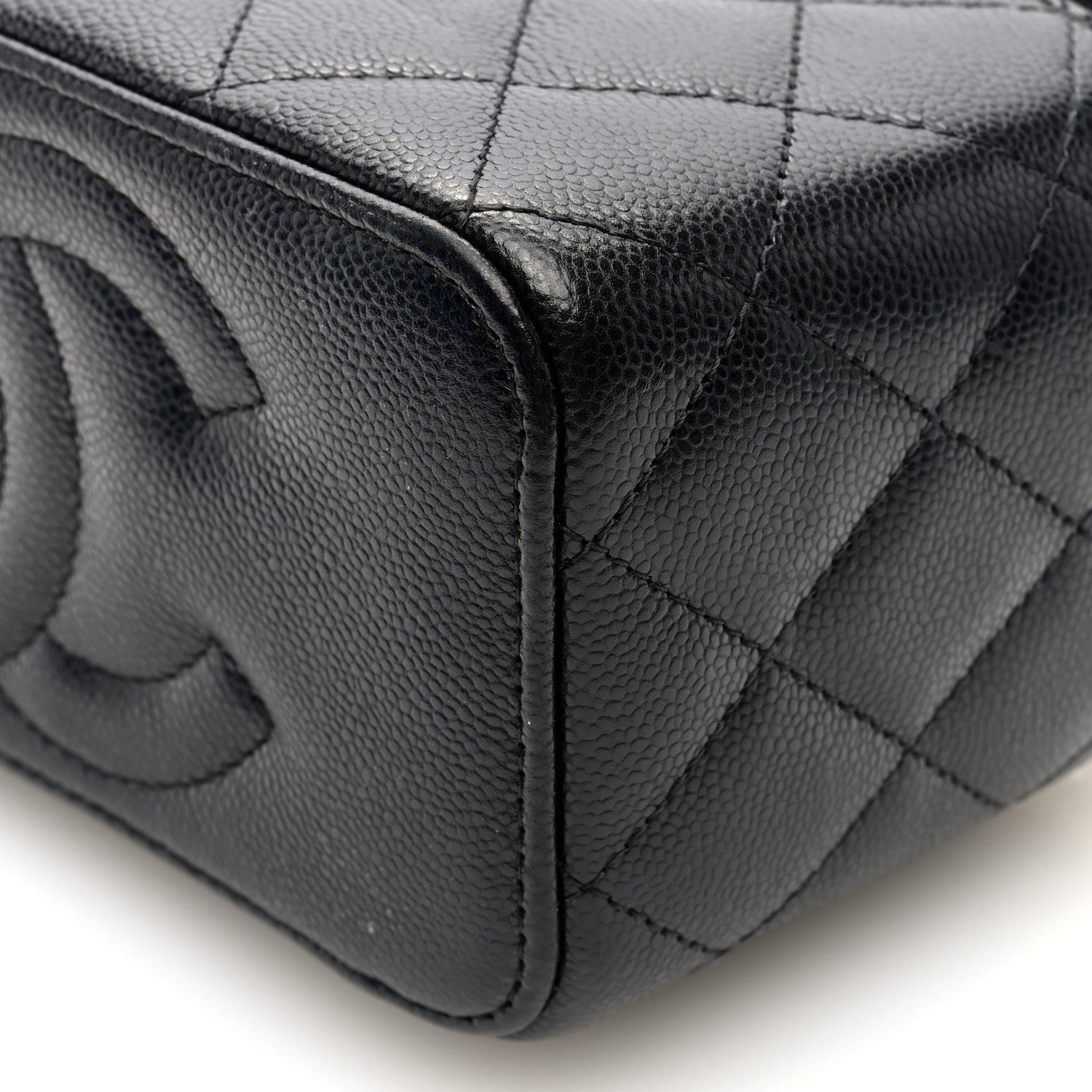 Chanel Caviar Quilted Small Vanity Case With Chain Black 10 of 10