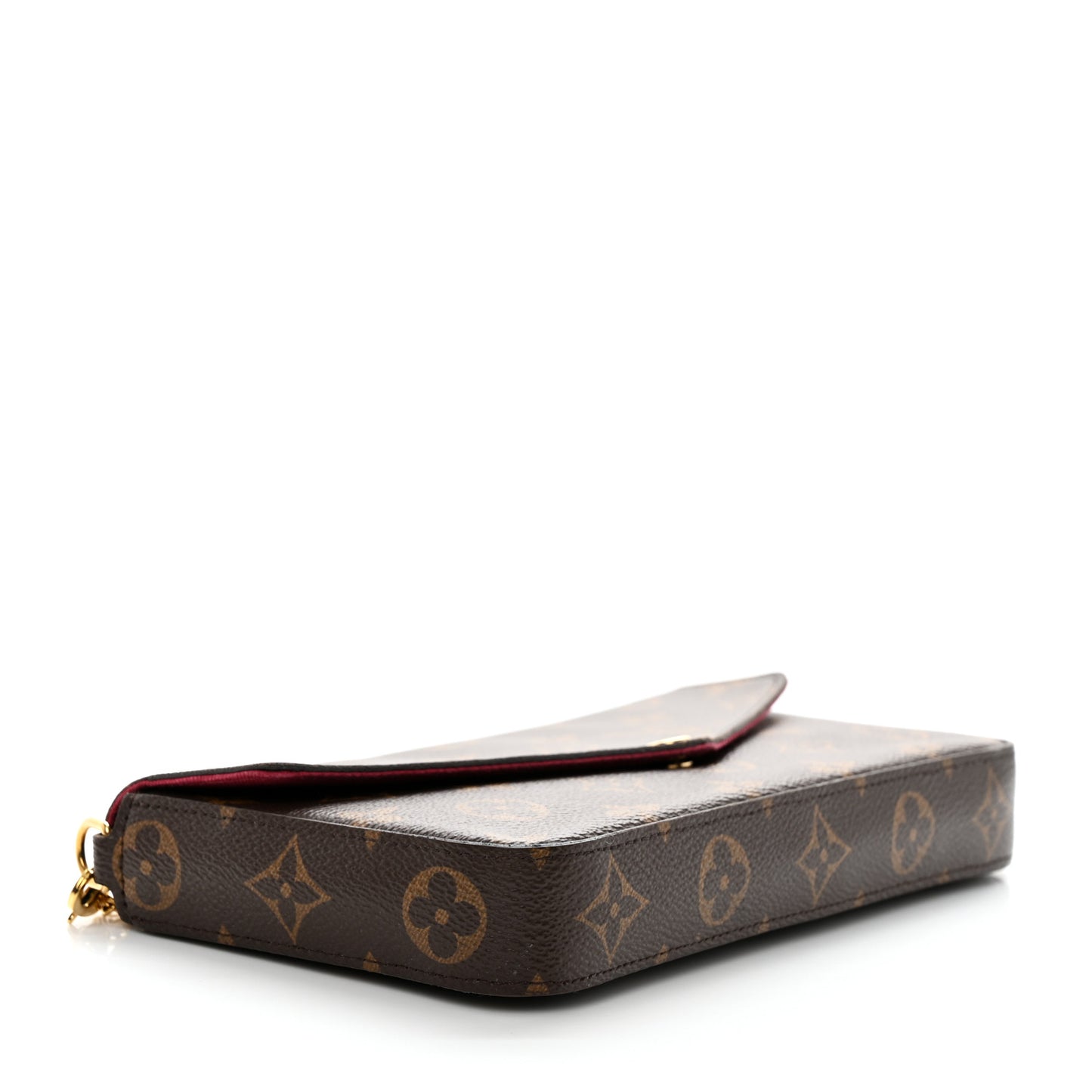 Monogram Pochette Felicie Chain Wallet Fuchsia