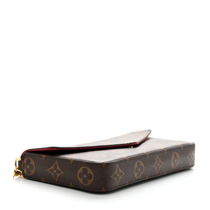 Louis Vuitton Monogram Pochette Felicie Chain Wallet Fuchsia 5 of 10