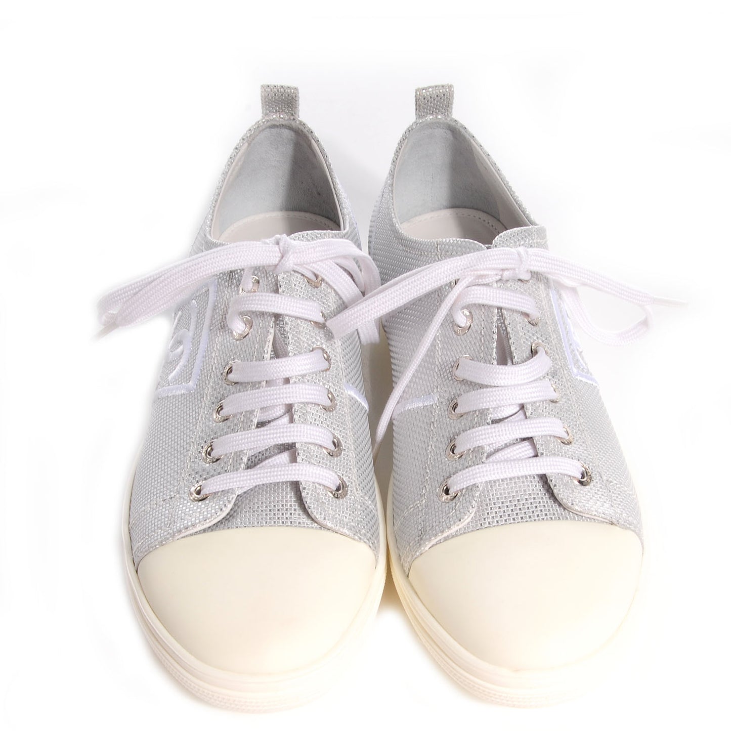 Canvas CC Tennis Shoes 38.5 Metallic Silver