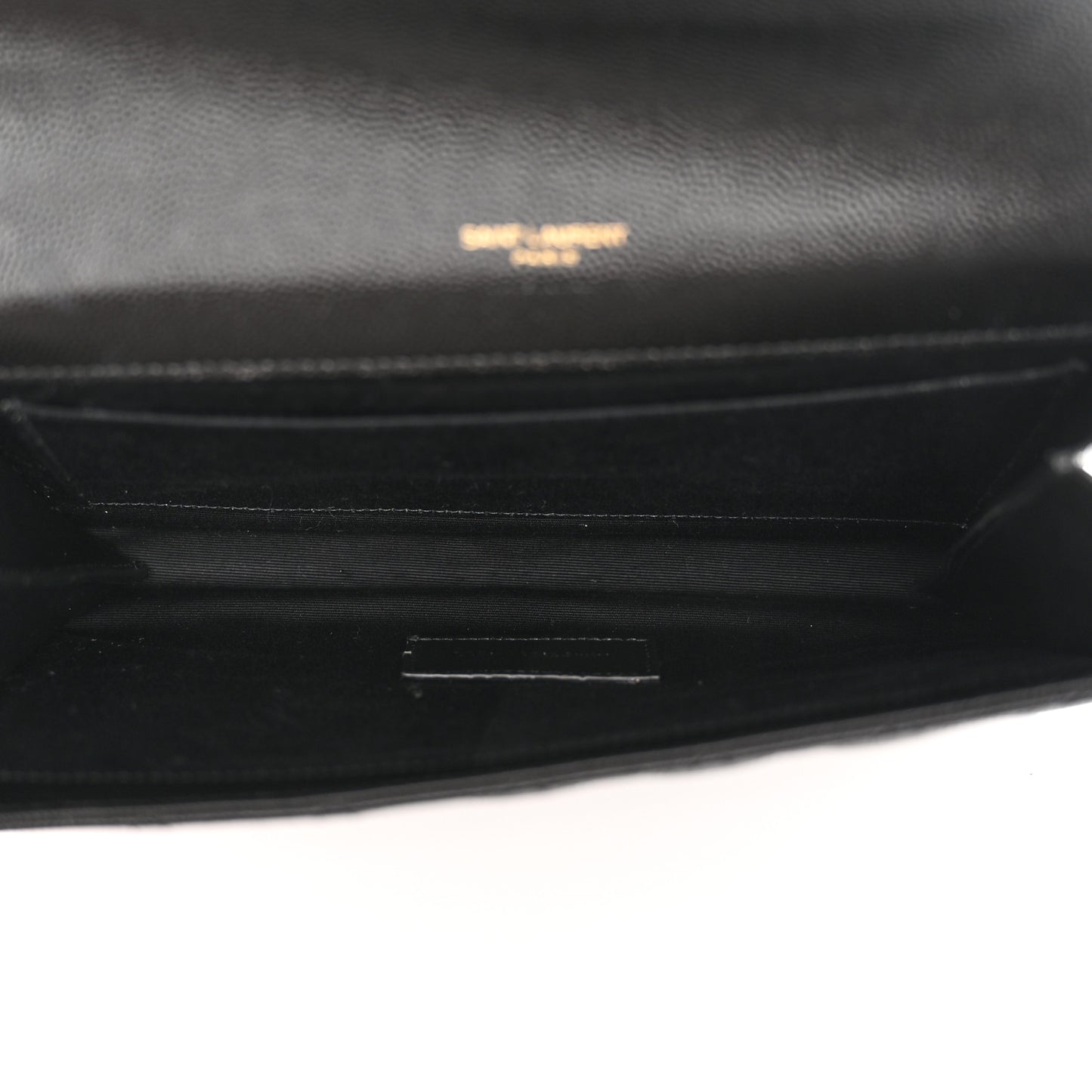 Grain De Poudre Textured Mixed Matelasse Triquilt Monogram Clutch Black