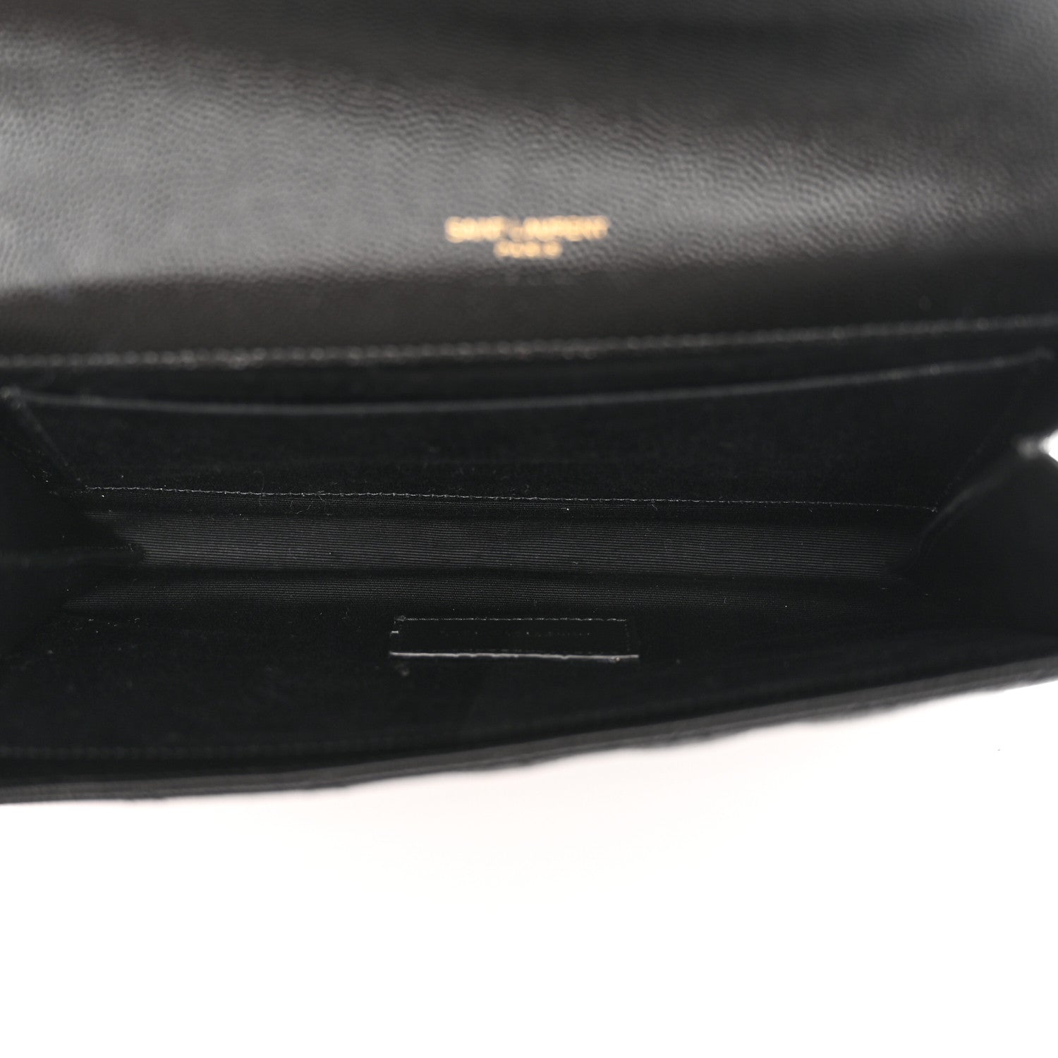Saint Laurent Grain De Poudre Textured Mixed Matelasse Triquilt Monogram Clutch Black 5 of 8