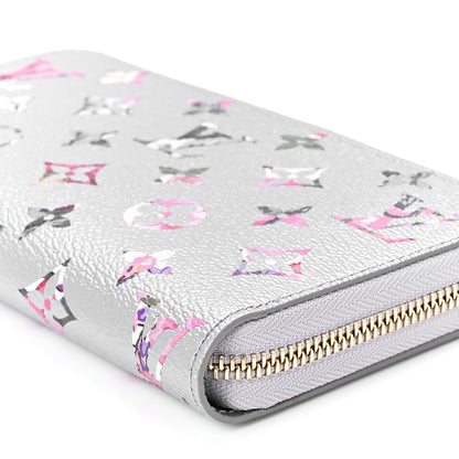 Louis Vuitton Metallic Monogram LV Garden Zippy Wallet Silver 10 of 11