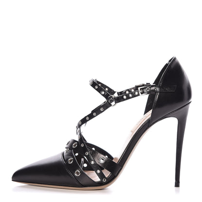 Valentino Garavani Nappa Love Latch D'Orsay 105mm Pumps 37.5 Black 1 of 8