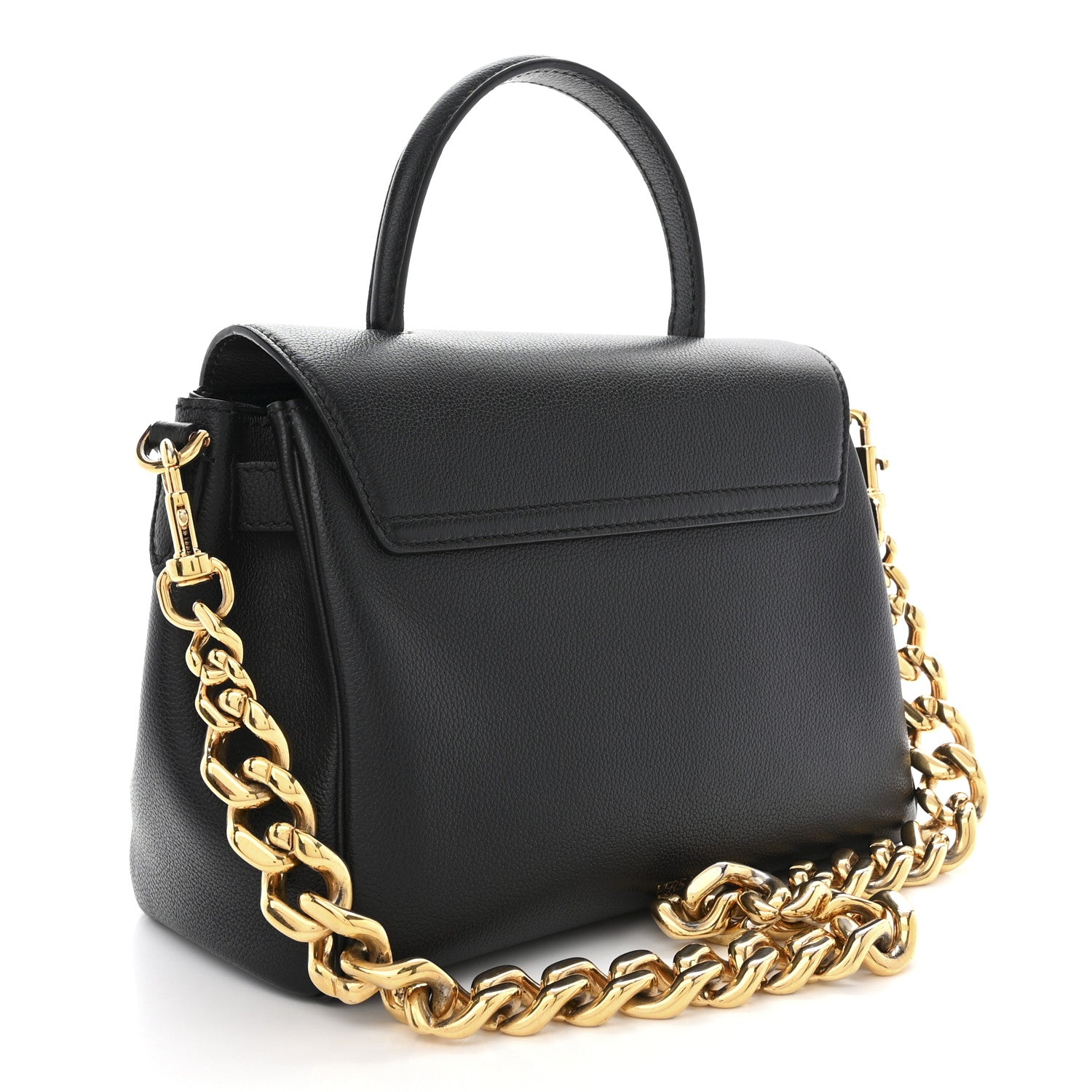 Versace Grained Calfskin La Medusa Top Handle Bag Black Black 3 of 11
