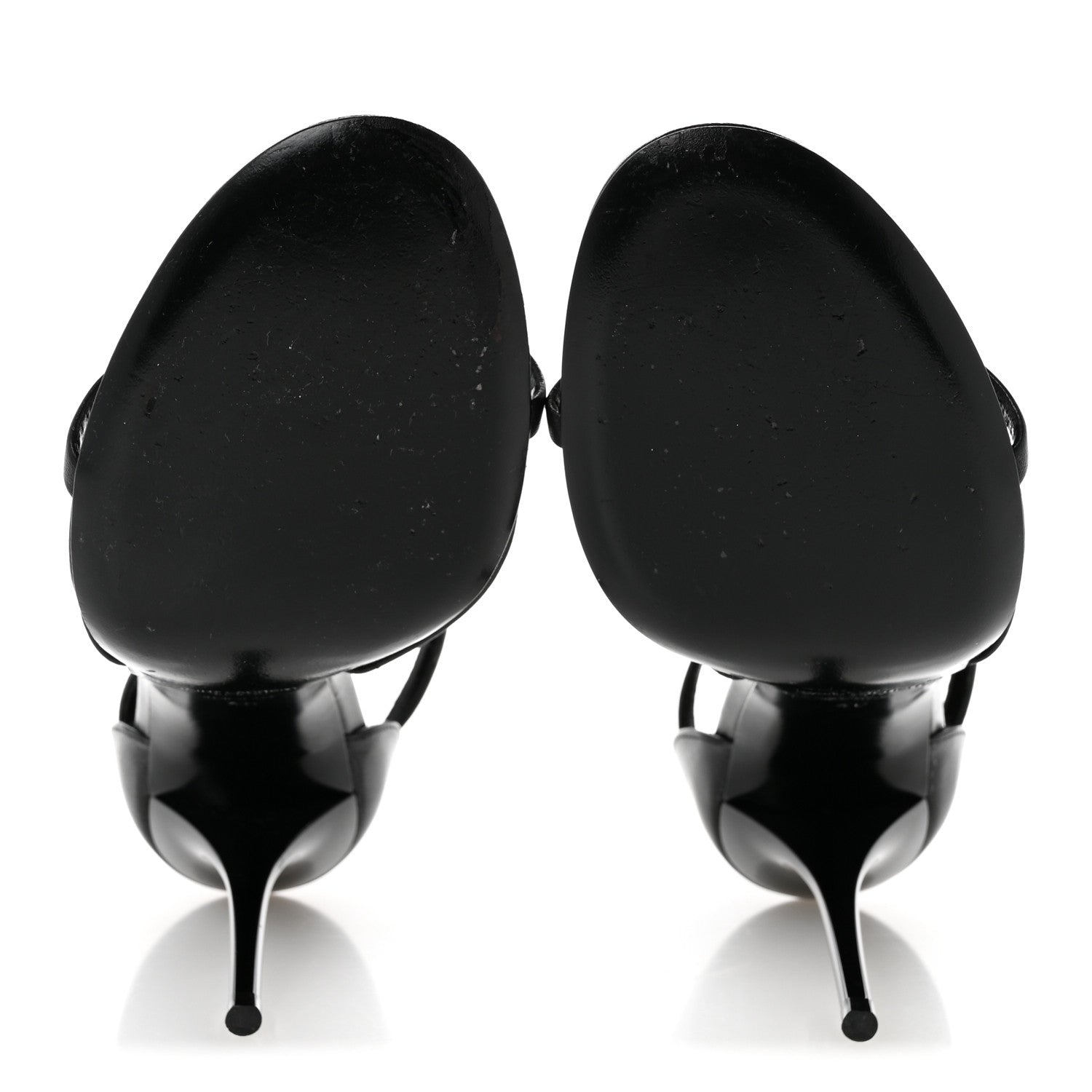 Saint Laurent Calfskin Cassandra 100 Sandals 40 Black 6 of 10