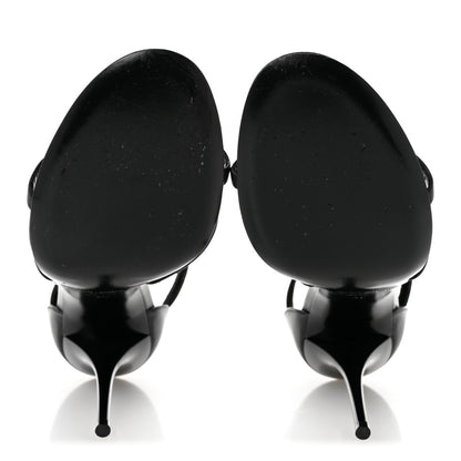 Saint Laurent Calfskin Cassandra 100 Sandals 40 Black 6 of 10