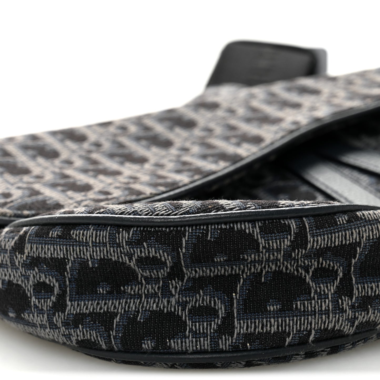 Oblique Mens Saddle Bag Black Blue