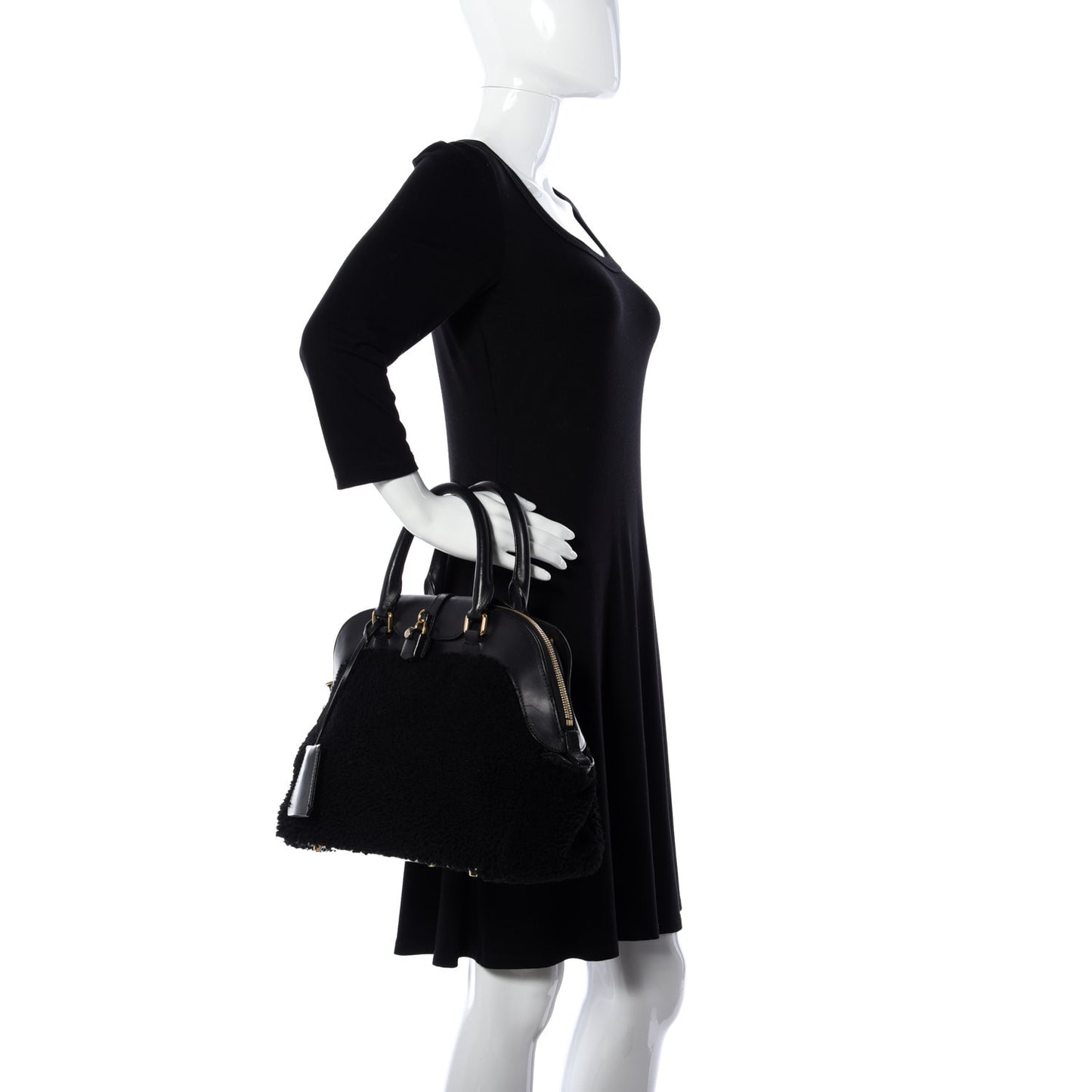 Prorsum Shearling Milverton Satchel Black