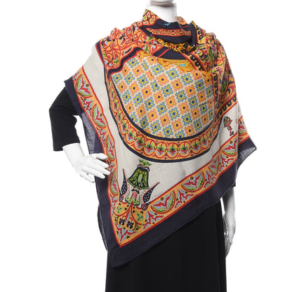 Hermes Silk Cashmere Ciels Byzantins Shawl 140 2 of 8