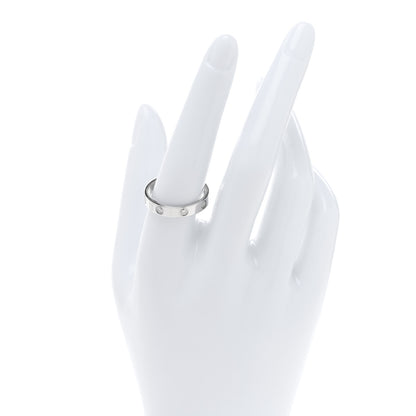 Cartier 18K White Gold 8 Diamond 4mm Wedding Band LOVE Ring 59 8.75 2 of 4