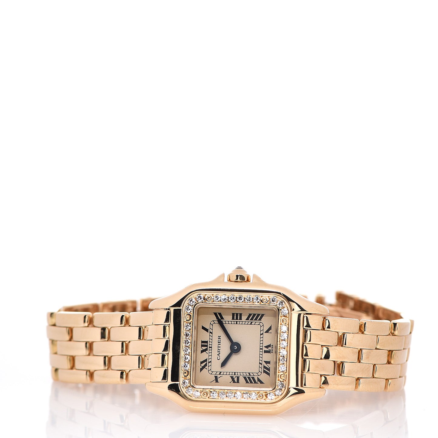 18K Yellow Gold Diamond 22mm Panthere Quartz Watch