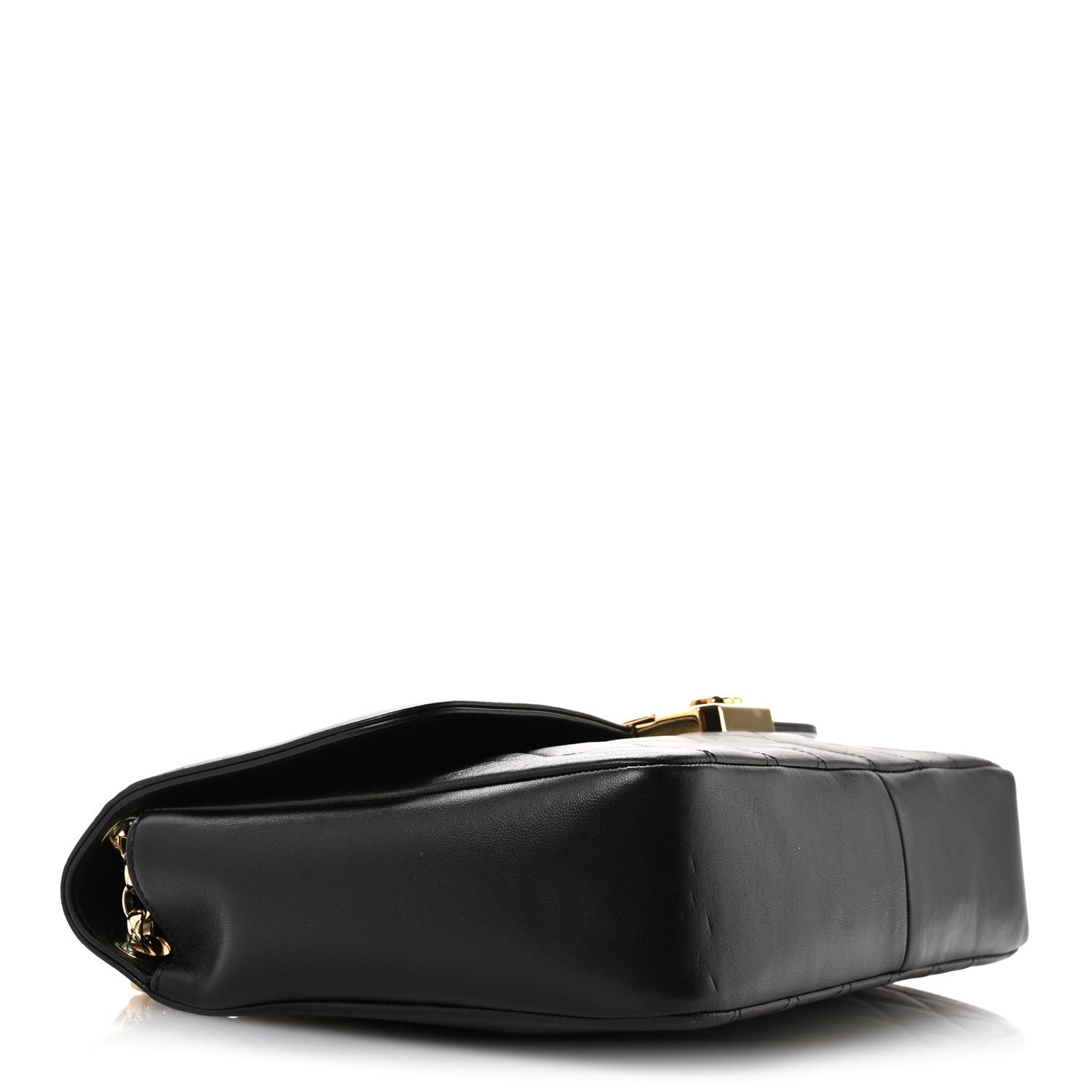 Chanel Metallic Lambskin Quilted Large Chic With Me Flap Black 3 of 10