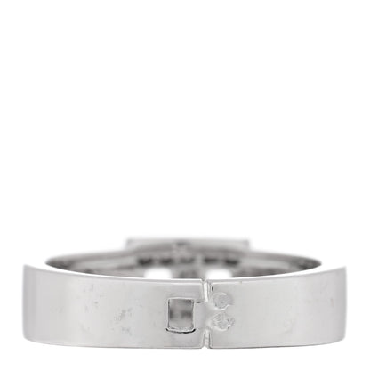 Hermes 18K White Gold Diamond H Ring 53 6.5 3 of 5