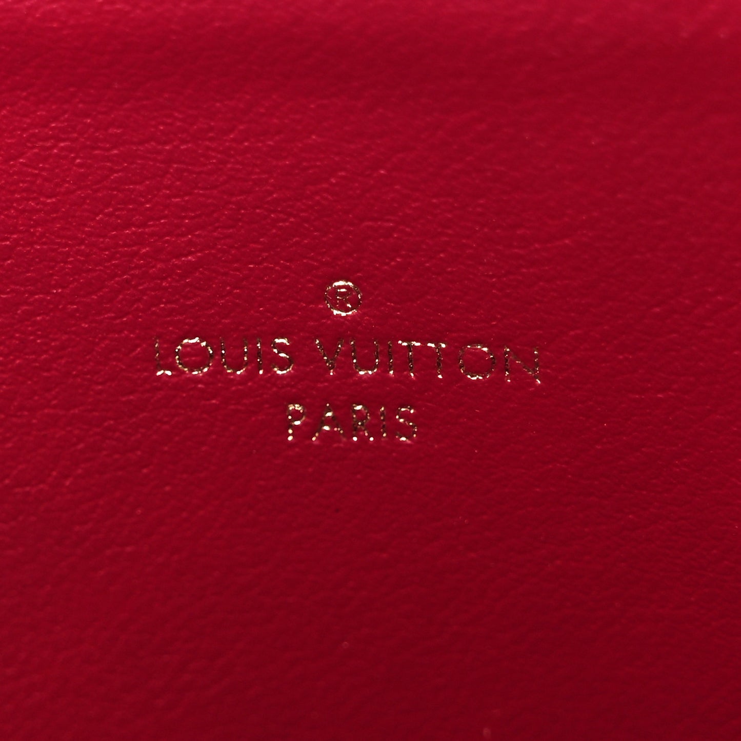 Monogram Felicie Chain Wallet Zippered Insert Fuchsia