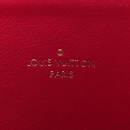 Louis Vuitton Monogram Felicie Chain Wallet Zippered Insert Fuchsia 6 of 6